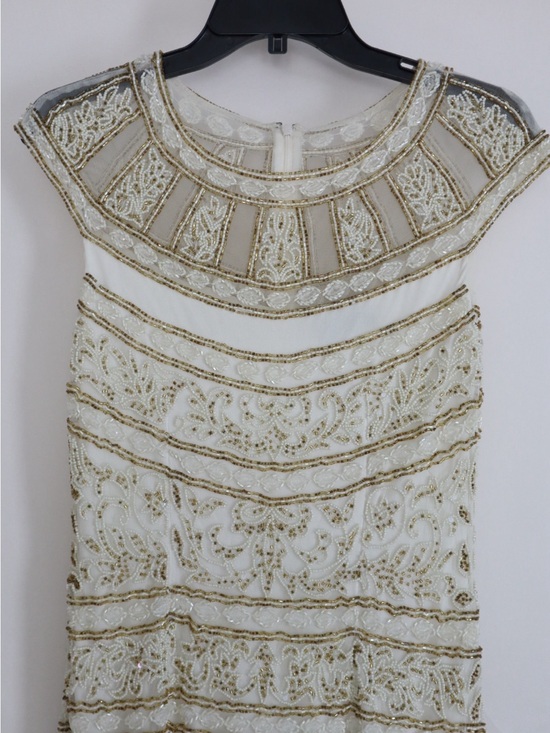 Yvonne Lafleur Dresses & Skirts - Yvonne LaFleur Gold-Trimmed Beaded Midi Dress